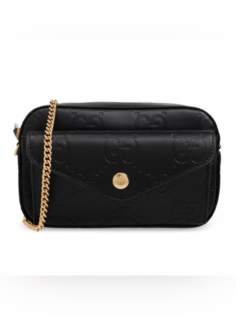 GUCCI GG logo embossed mini shoulder chain bag